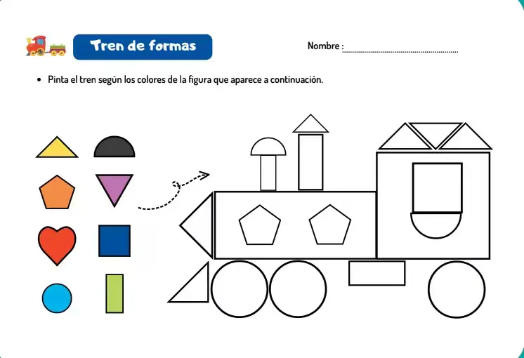 Actividad real de colores y formas