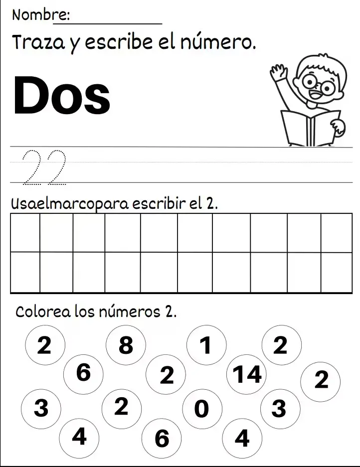 Actividad real de números y conteo